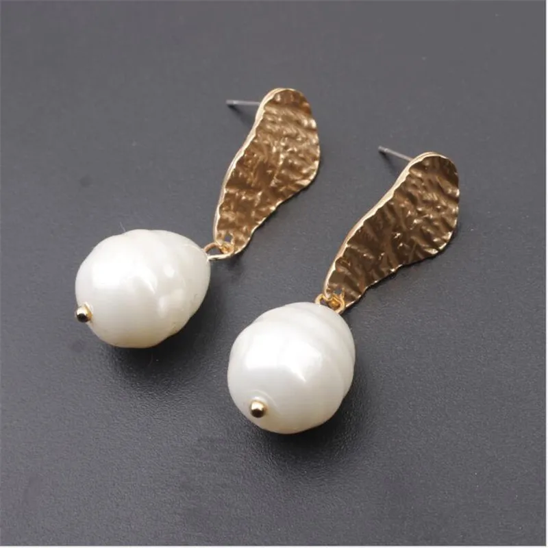 

temperament simulated pearls earrings for women jewelry alloy nickel free fj021