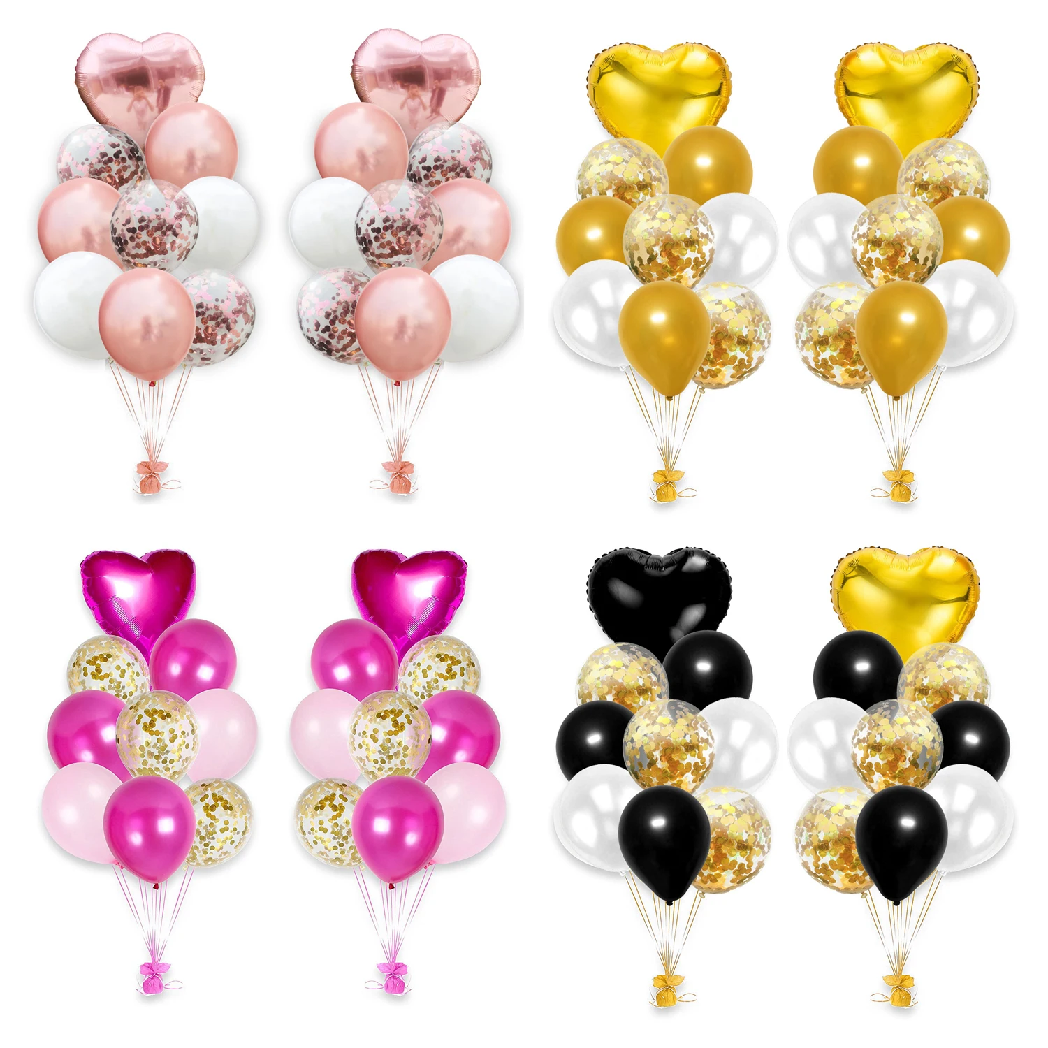 1 пара 18 шт. латексные круглые шары в форме сердца|Воздушные и аксессуары| |