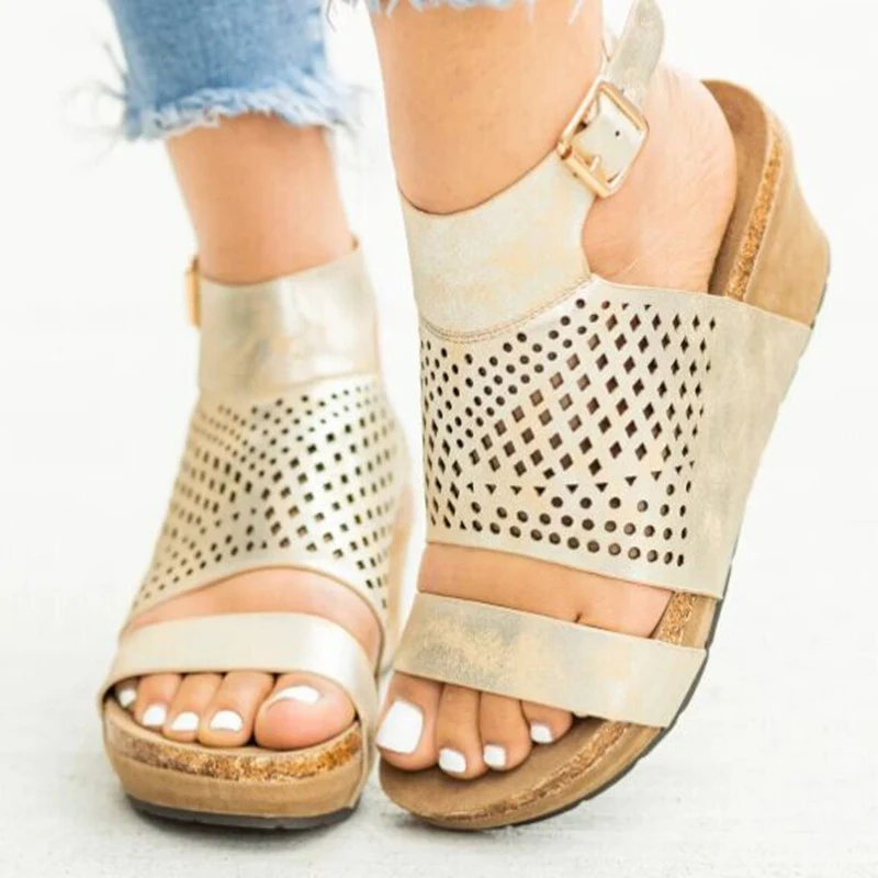 Женские босоножки Женская обувь из искусственной кожи с открытым носком на