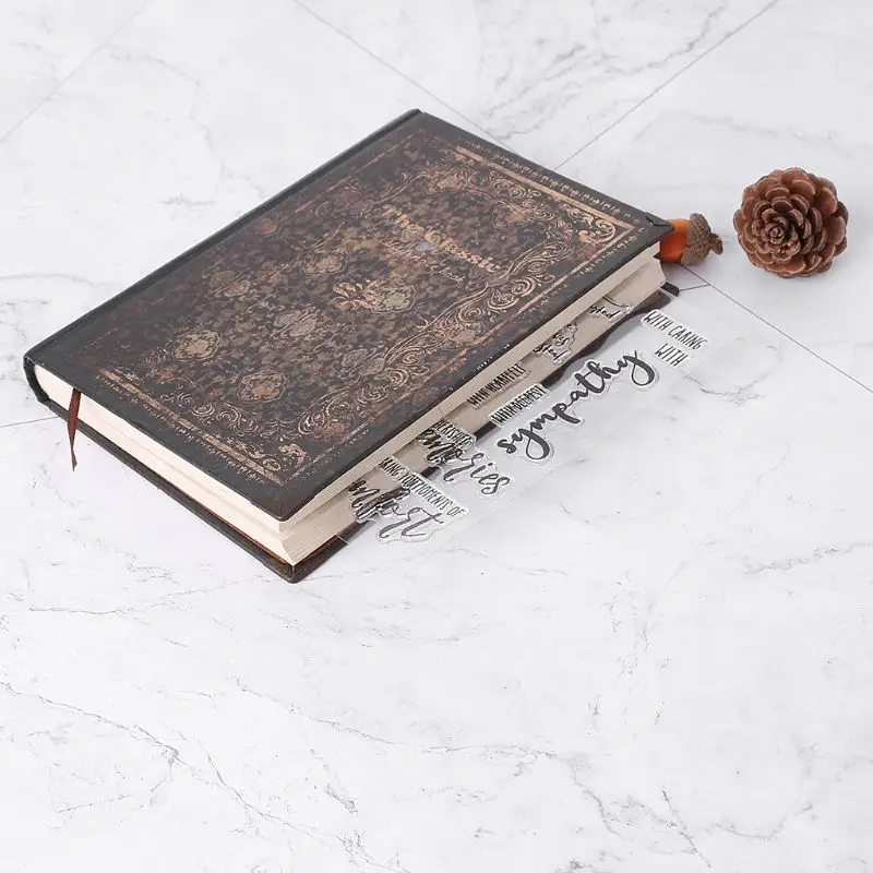 ПВХ штамп печать дождливый день девушка причудливый шрифт шаблон Сделай Сам