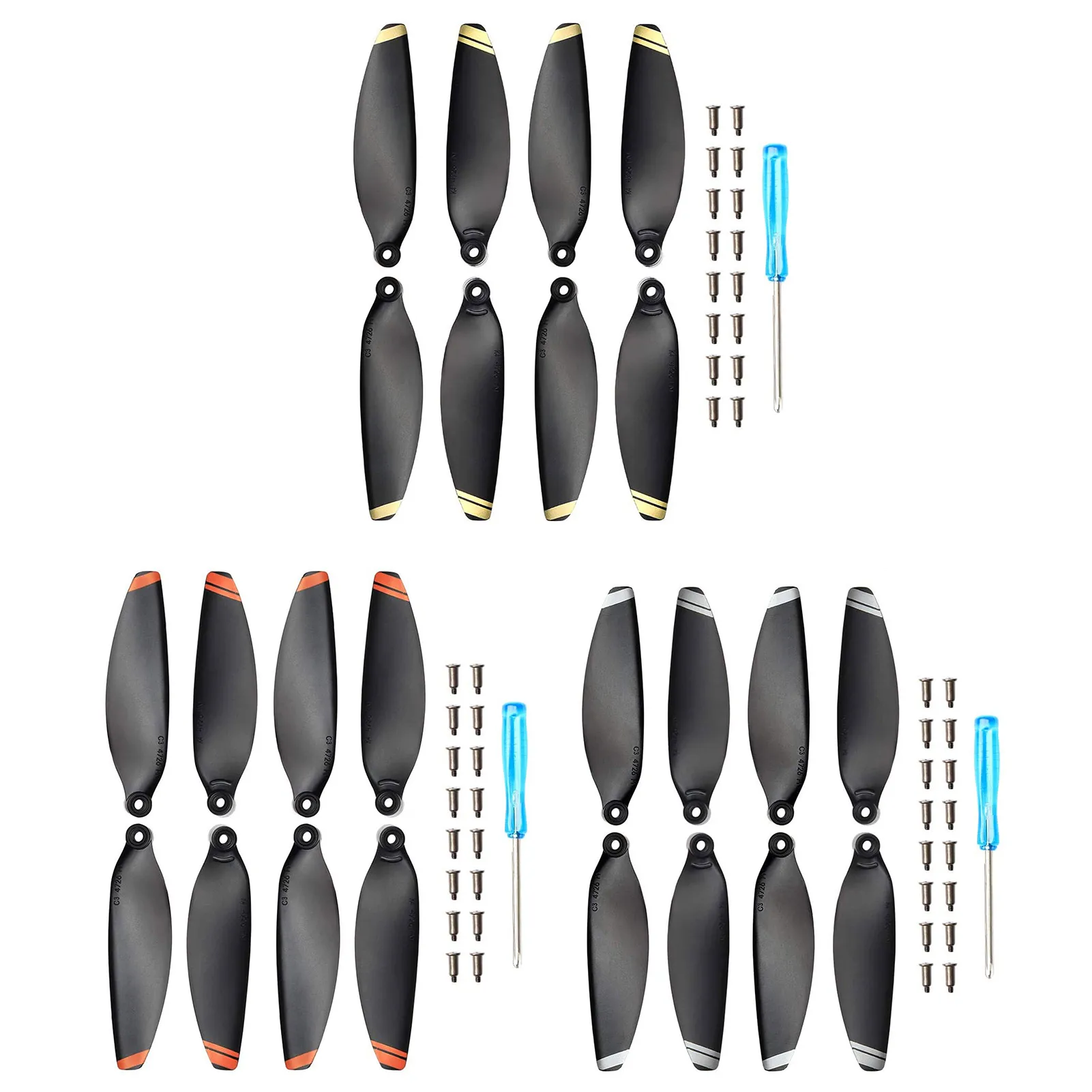

12PCS Pieces Replacement Low Noise Propellers With Screws Low Noise Blade For DJI Mavic Mini 2 Drone Folding Blade Beautiful