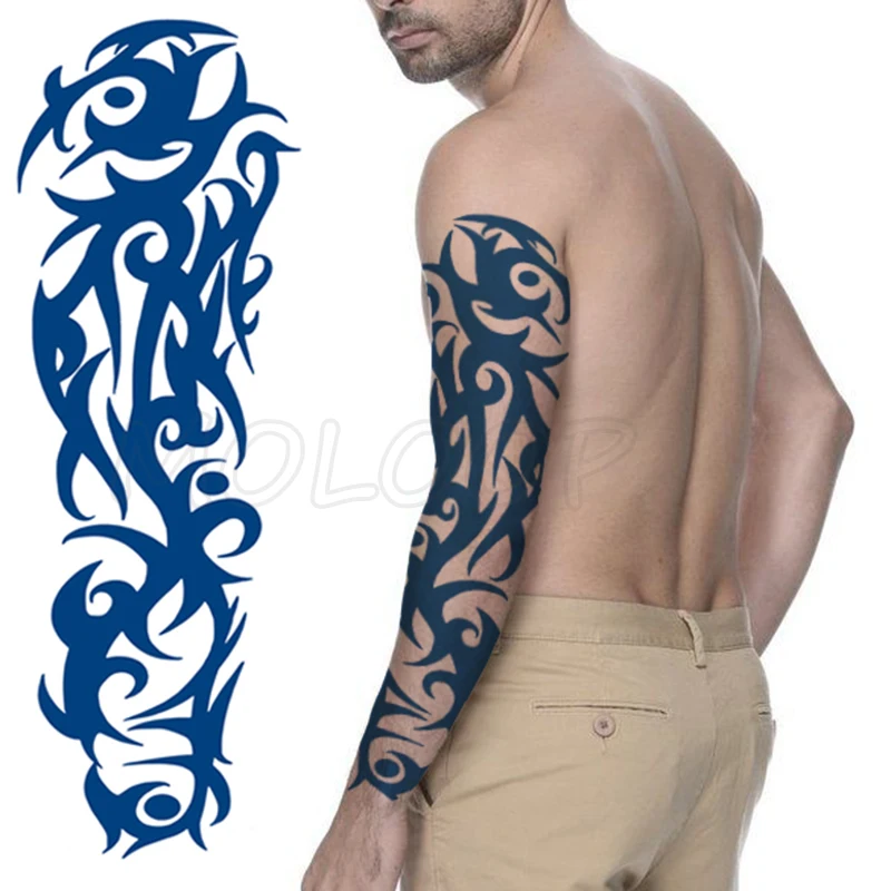 Juice Tattoo Sticker Totem Flower Vine Design Stickers Full Arm Body Art Fake Tatoo Keep about 15 Days