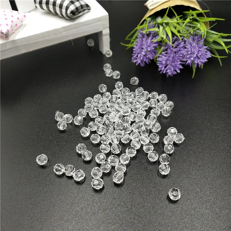 Граненые стеклянные бусины сделай сам 6 мм 200 шт. круглые для браслета ожерелья