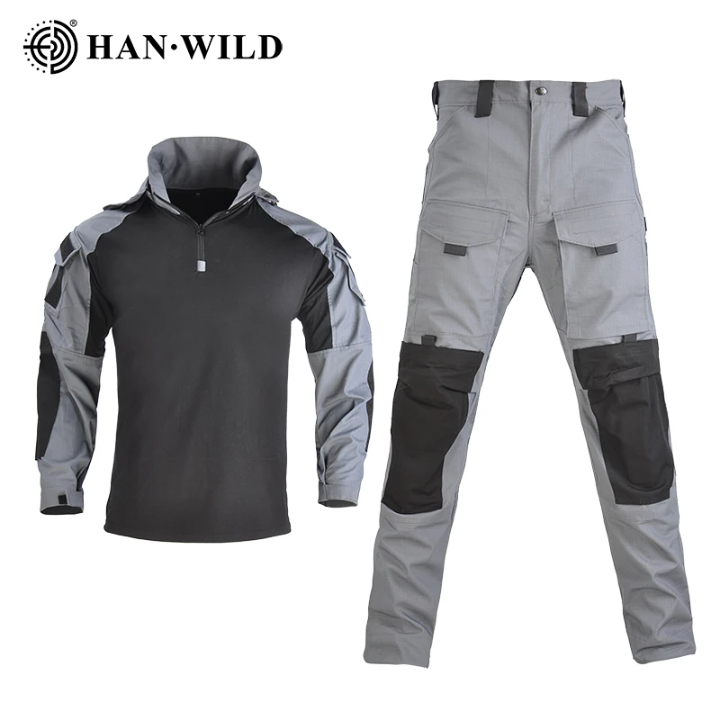 Костюм Тактический с капюшоном HAN WILD камуфляжная униформа в стиле милитари