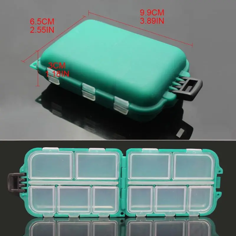 

Square Fish Hook Bait Lure Box Multi-Compartments Fishing Tackle Storage Container Case Multipurpose Fishing Supplies