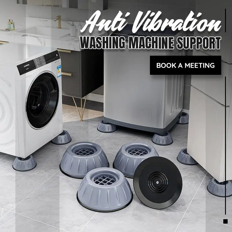 

4PCS/Set Anti Vibration Washing Machine Support Anti-slip Raise Height Feet Pads Shock Noise Cancelling Machine Support