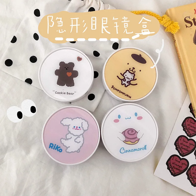 

1 pcs Kawaii Contact Lens Case With Mirror Mini Pocket Portable Girls Cartoon Bear Travel Contact Lenses Kit Container Case 177