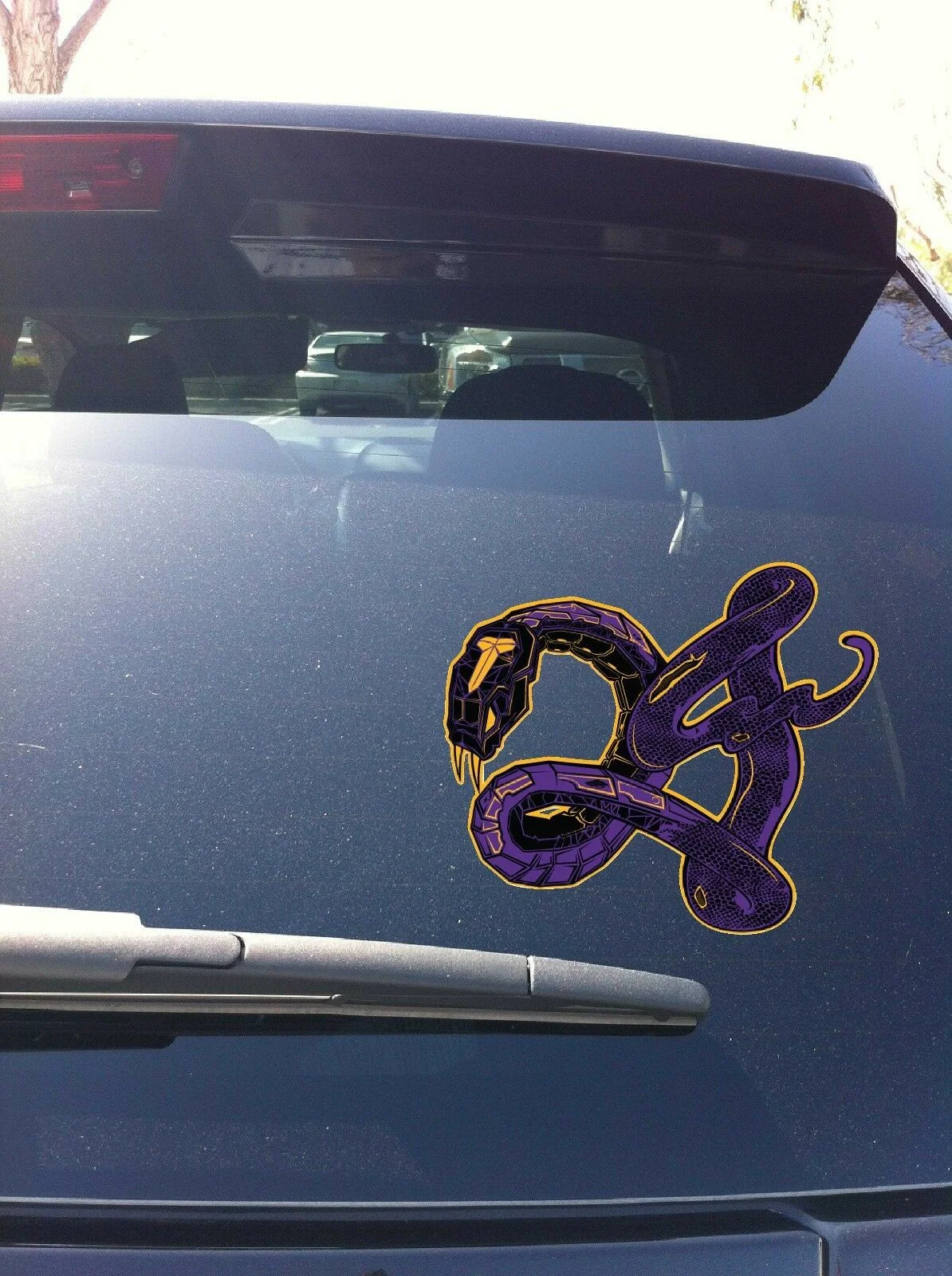 Для Кобе Брайант фиолетовая Черная Мамба 24 логотип Автомобильная оконная