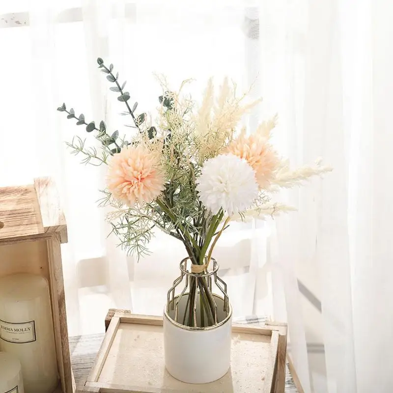 

Artificial Flower Bouquet Rime Pine Fake Plants for Christmas Tree New Year Decoration DIY Wreath Craft Wedding Home Decor