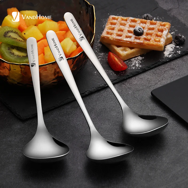 Ложка для супа из нержавеющей стали с длинной ручкой 304|Ложки| |