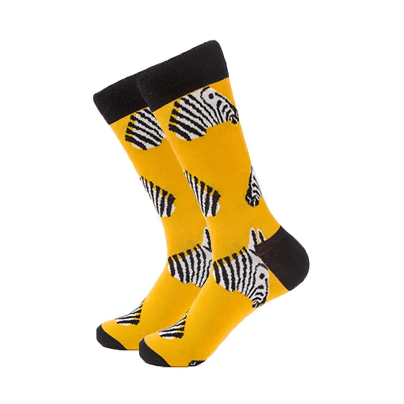 Цветные повседневные мужские носки модные забавные хлопковые цветные для пар