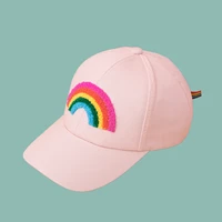 cute rainbow baseball cap girl bao fashion trend wide brim duck cap beautiful version childrens hat