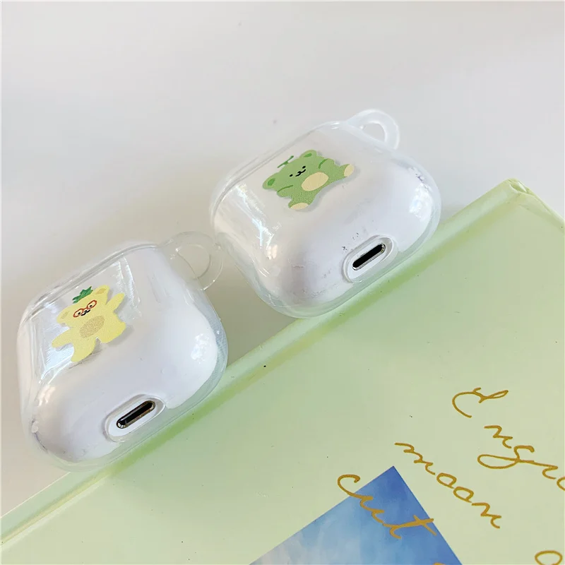 Мягкий силиконовый чехол для apple airpods с фруктовыми медведями плотный