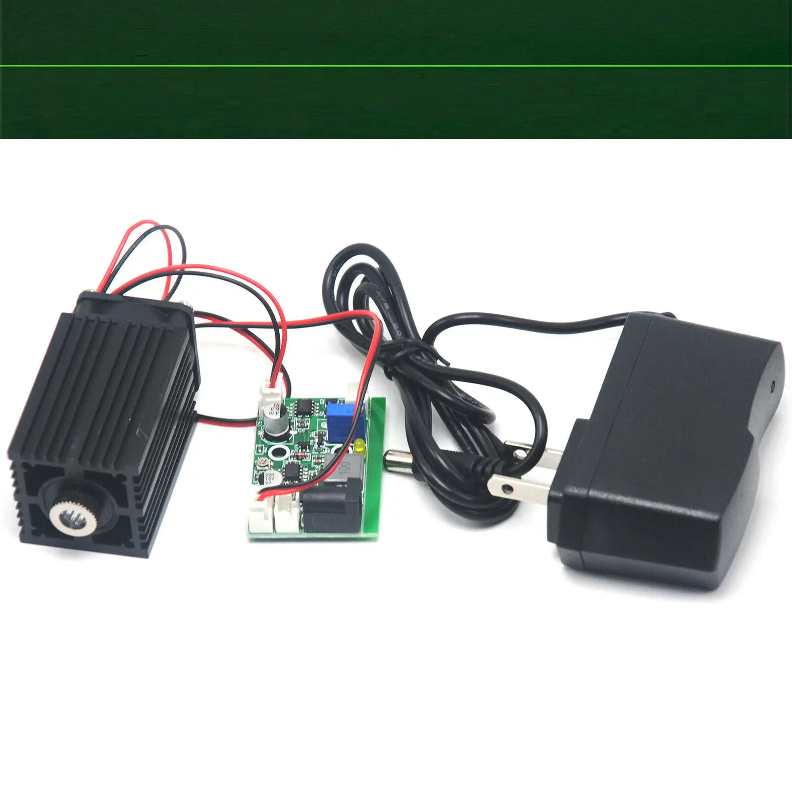 

Line 532nm 80mW Green Laser Diode Module w/12V 1A Adapter &Fan Long time working