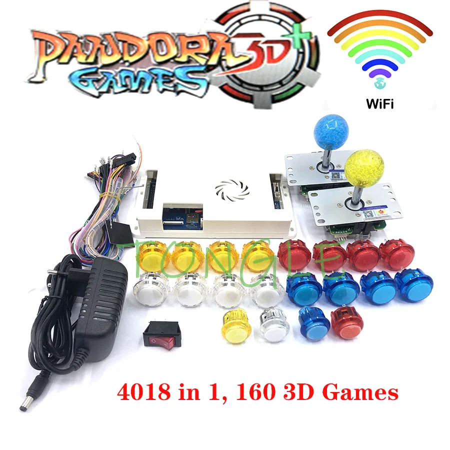 Комплект Pandora Box 4018 в 1 аркадный сделай сам с Wi Fi + копия кнопок Sanwa и джойстика
