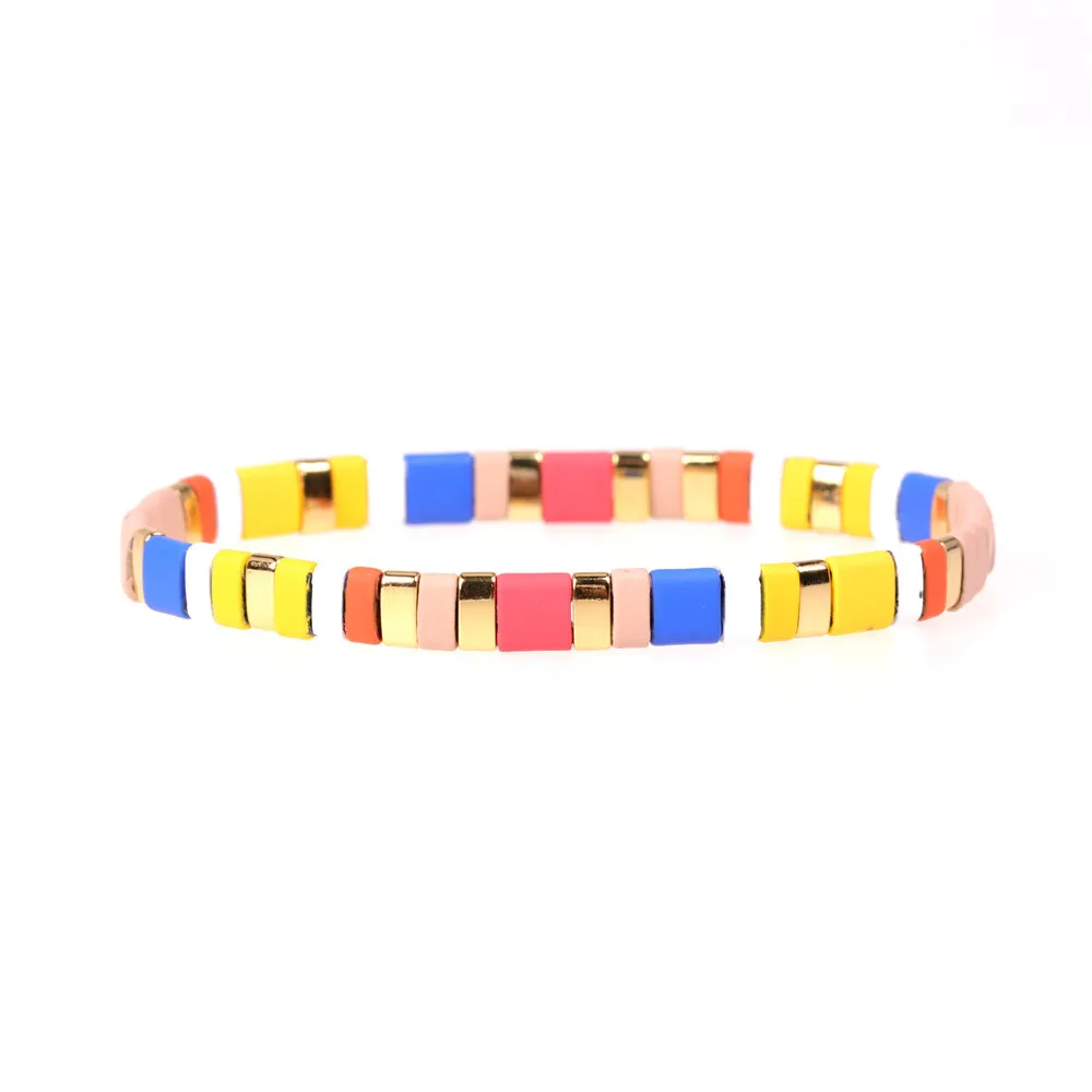 

Colorful Miyuki Tila Beads Bracelet for Women Elastic Handmade Fashion Trendy Wrap Charm Armband Pulsera Mujer Dropship