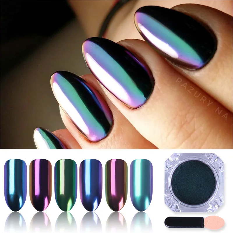 Хамелеоновый лак для ногтей 1 г/0 5 г высшего класса украшения порошок хром