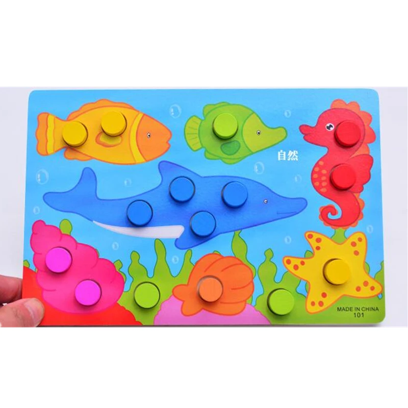 Цветные обучающие доски Монтессори развивающие игрушки для детей деревянные