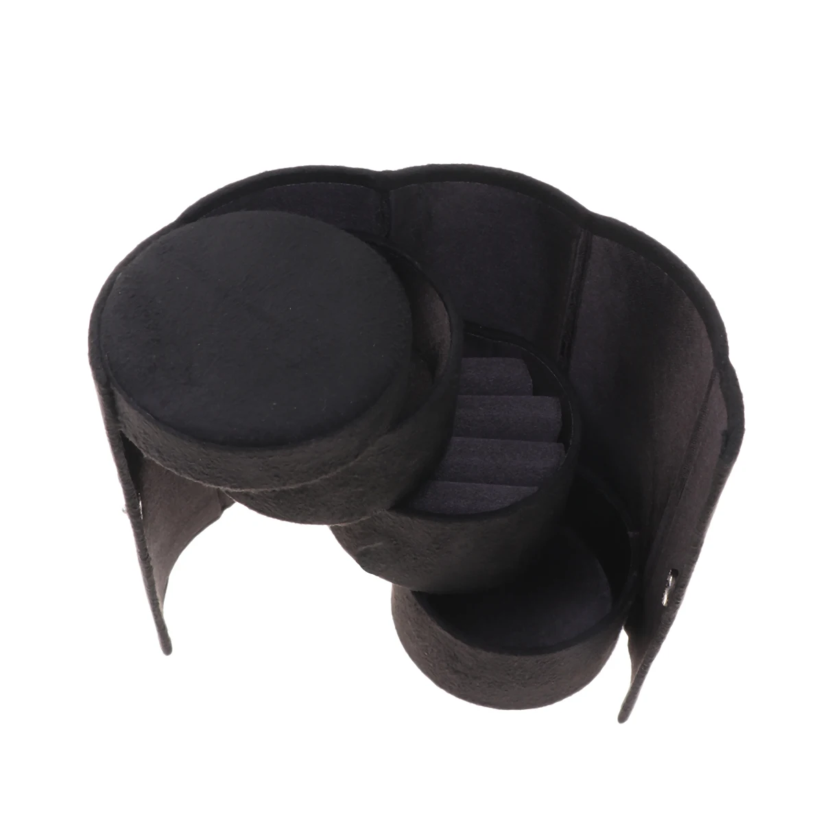 2 шт. коробка для хранения ювелирных изделий Портативный фланелевый Ретро 3 слоя