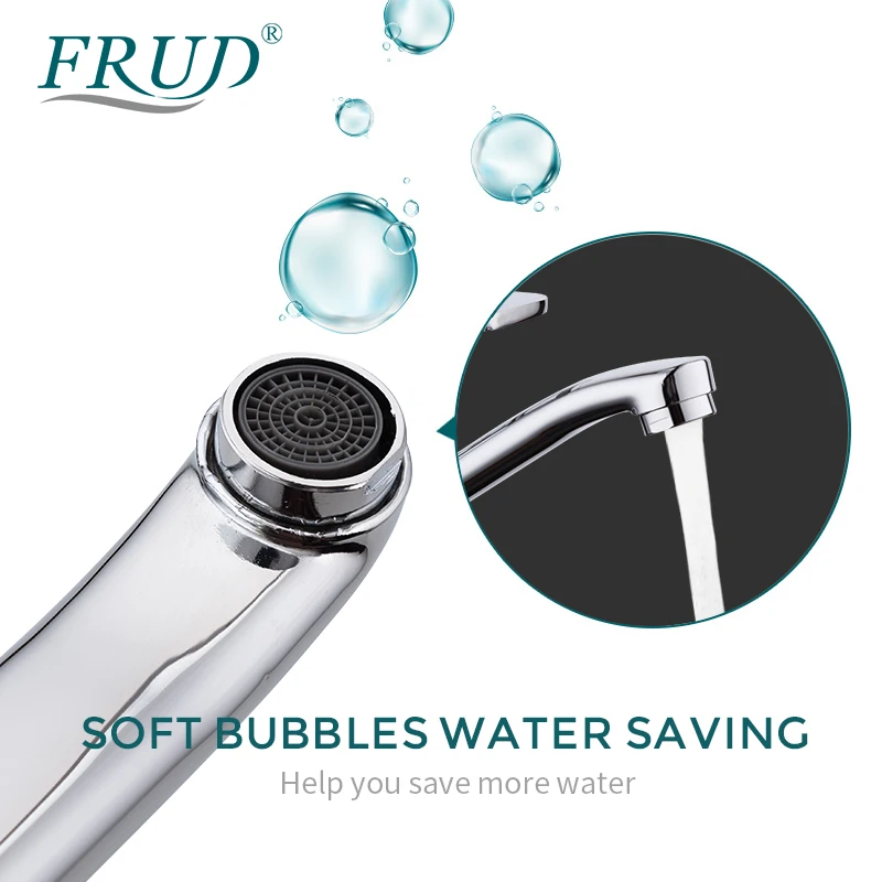 Смеситель для кухни FRUD кухонный кран с длинным носиком и поворотным