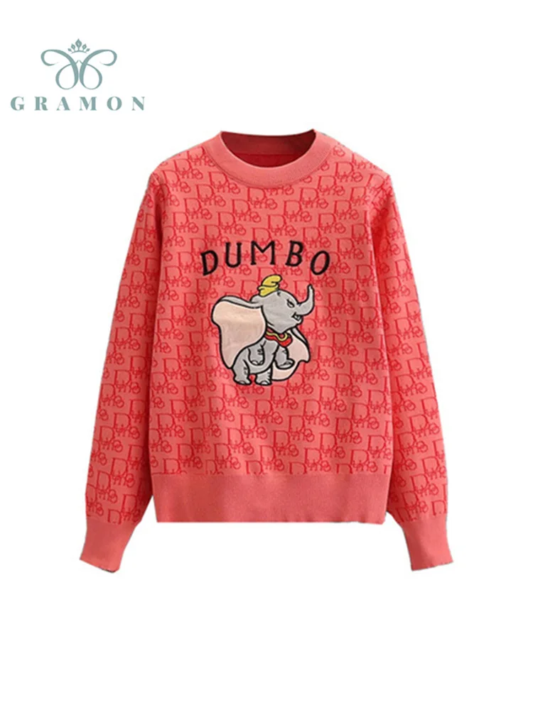 

Sweaters Women Plus Size Fall Winter Clothes Kawaii Cartoon O Neck Pull Femme Long Sleeve Warm Tops Fashion Sueters Jersey Mujer