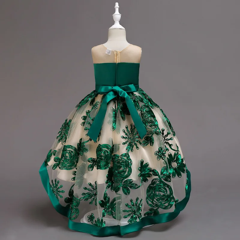 Платье для девочек 2-12 лет Рождественская одежда подростков летнее вечернее