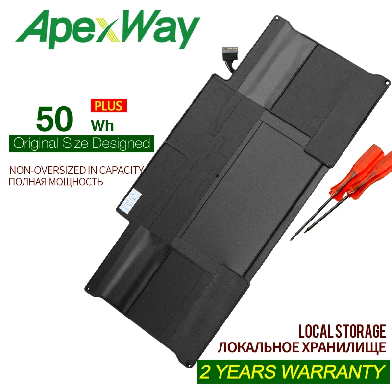 ApexWay 7 3 V 50WH Аккумулятор для ноутбука Apple MacBook Air 13 &quot2012 год A1369 2011 производство