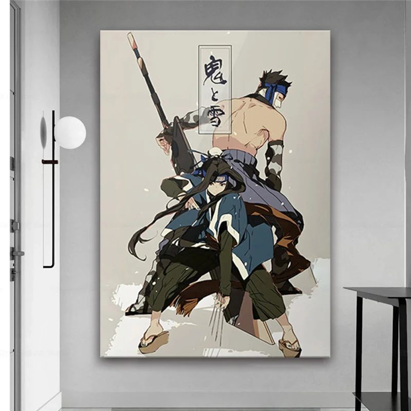 fanart haku and zabuza anime canvas painting decor wall art pictures bedroom study home living room decoration prints poste | Дом и сад