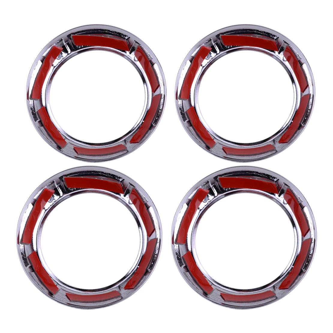 

4Pcs Car Interior Center Dashboard Air Conditioning Vent Outlet Decoration Ring Cover Fit For Jeep Wrangler JK JKU 2011-2017