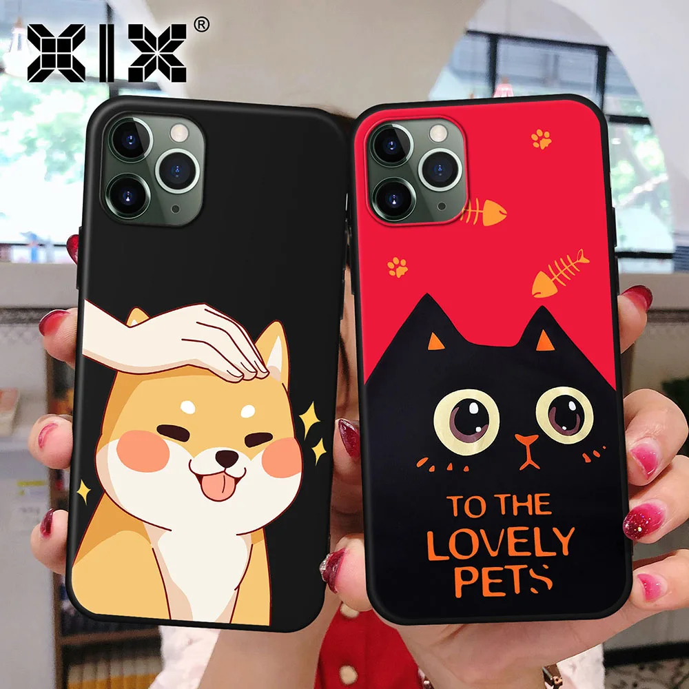 Чехол для iPhone 11 Pro Max X XS 6 6S 7 8 Plus силиконовый черный | Мобильные телефоны и