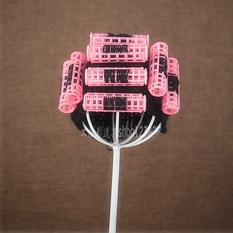 Baby Photography Prop Mini Perm Rods Cap Electric Hair Drier Comb Mirror Lipstick Slipper 1 Set Newborn Creative Props | Детская одежда