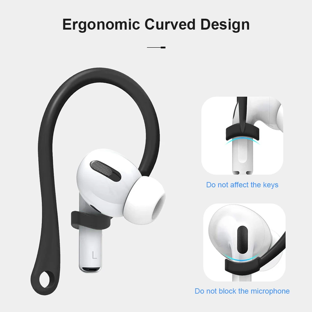

Sports Silicone Ear Hooks for Apple AirPods pro Accessories Anti-fall Wireless Earphone Clip Holder for airpod 2 Airpods 3
