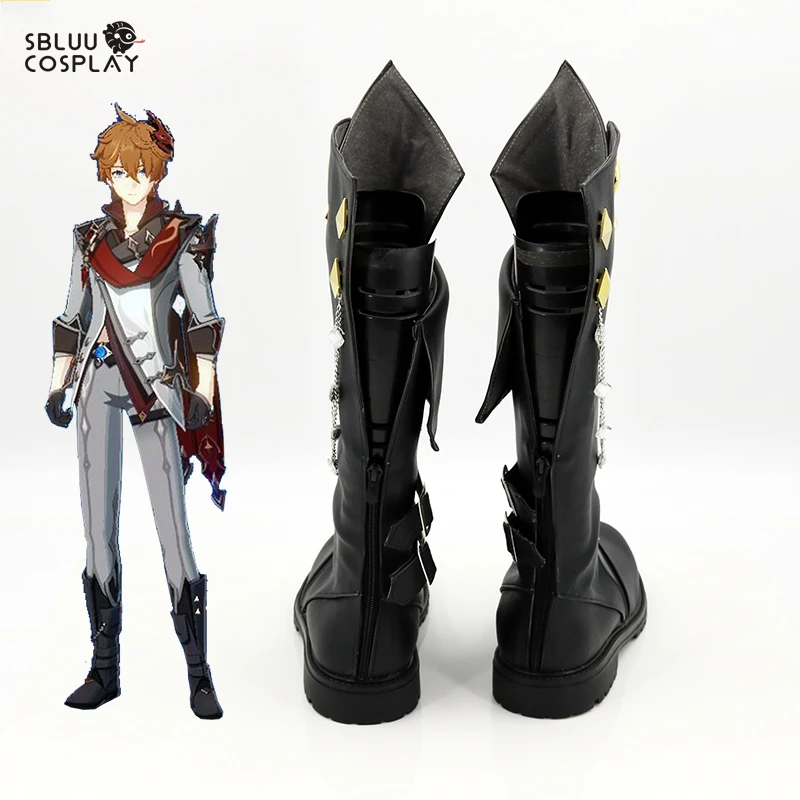 

SBluuCosplay Genshin Impact Tartaglia Cosplay Shoes Custom Made Boots
