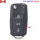 KEYECU для Volkswagen Beetle EOS Golf GTI Jetta Passat Tiguan дистанционный ключ 5K0837202AE 5K0 837 202AE NBG010180T ID48 чип