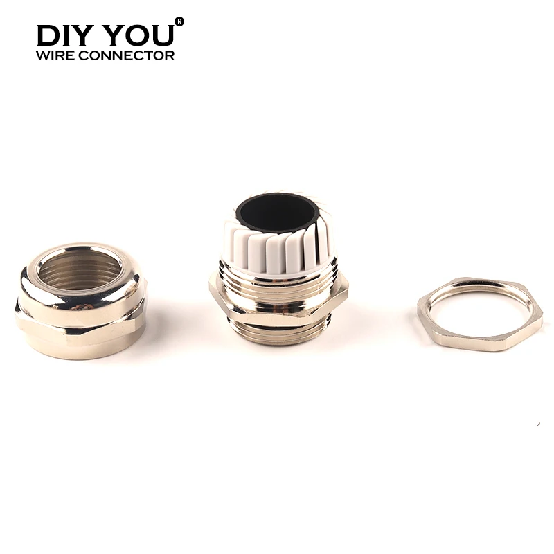 1 шт. металлический медный никелированный IP68 Водонепроницаемый Кабельный разъем