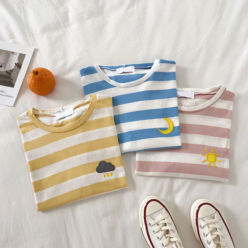 Женская футболка с короткими рукавами Повседневная Свободная контрастной