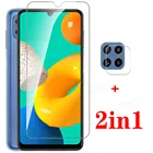 Защитное стекло 2 в 1 для samsung galaxy M32, закаленное стекло 6,4 дюйма