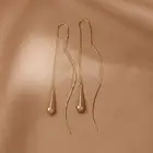 Серьги-подвески женские геометрической формы, длинные висячие украшения в Корейском стиле, для свиданий, 1 пара