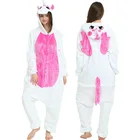 Пижама-кигуруми Женская фланелевая, мягкая теплая Пижама для девочек, комбинезон-кигуруми в виде единорога, панды, Детский комбинезон для косплея