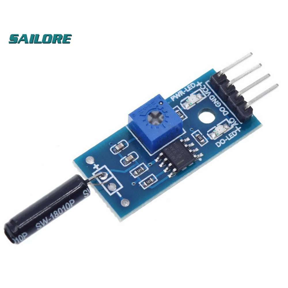 

Vibration Sensor Module Normally Opened Type SW18010P Vibration switch alarm sensor module for Arduino