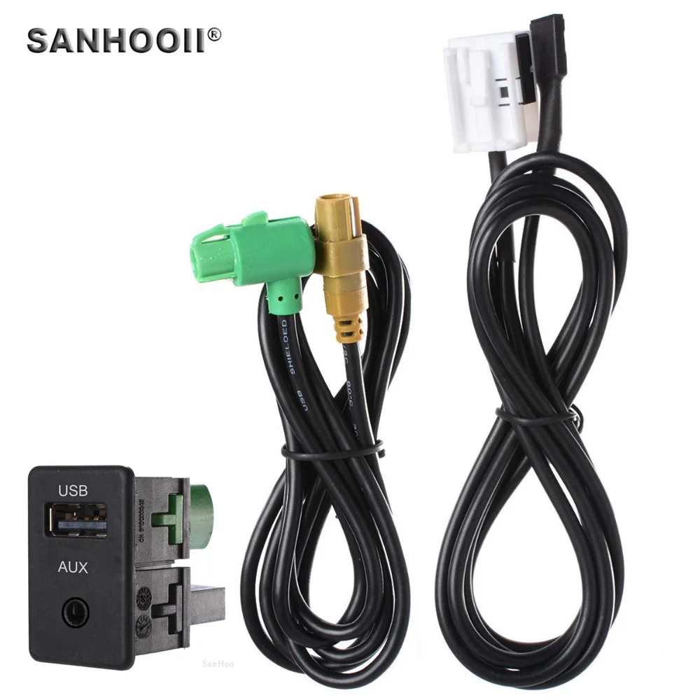 USB AUX кабель провод + адаптер аудио переключатель штекер для VW новый Magotan POLO Touran Tiguan