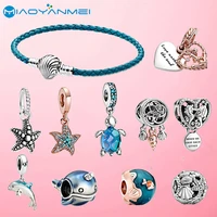 fit original pandora bracelets 2020 summer new ocean series 925 sterling silver beads charms pendants bracelets women jewelry