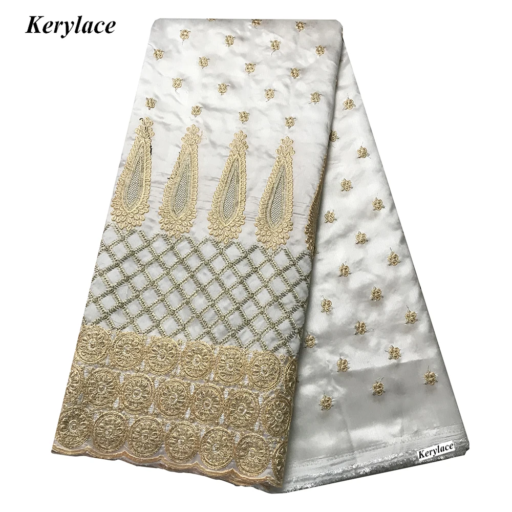 Новинка 2020 шелковое сырье Африканское кружево ткань нигерийское блестки