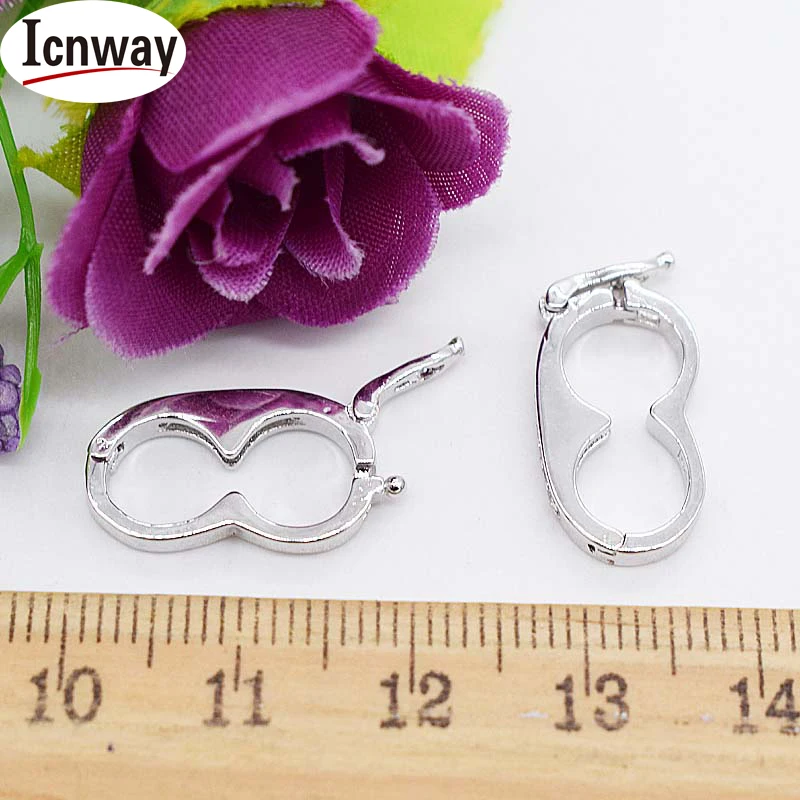 3 шт. Стразы инкрустация позолоченная и посеребренная застежка 1*2 см