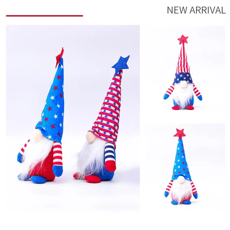 

Faceless Old Man Action Figures 4th Of July Ornaments for Independence Day Gift Hand Made Household Tray Decoration