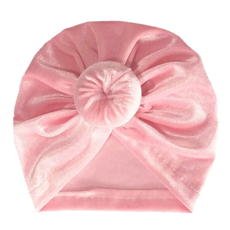 

Toddler Kids Knot Beanie Head Wrap Hat Velvet Stretchy Headband