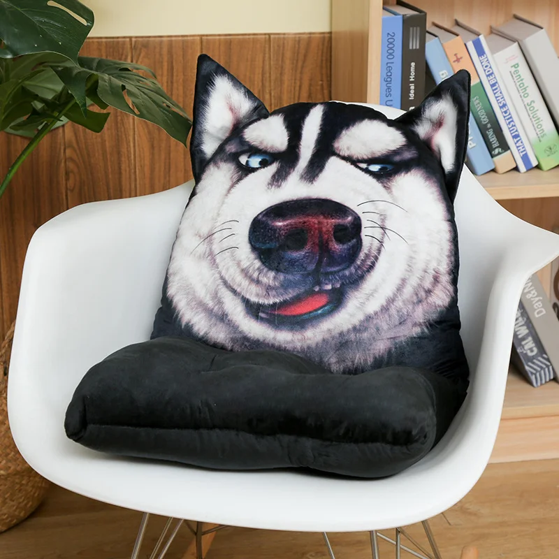 cushion B 70 см большая плюшевая имитация забавная игрушечная собака хаски супер милая креативная Подушка для детей весь Забавный высококачественный подарок на день рождения для детей - Цвет: cushion B
