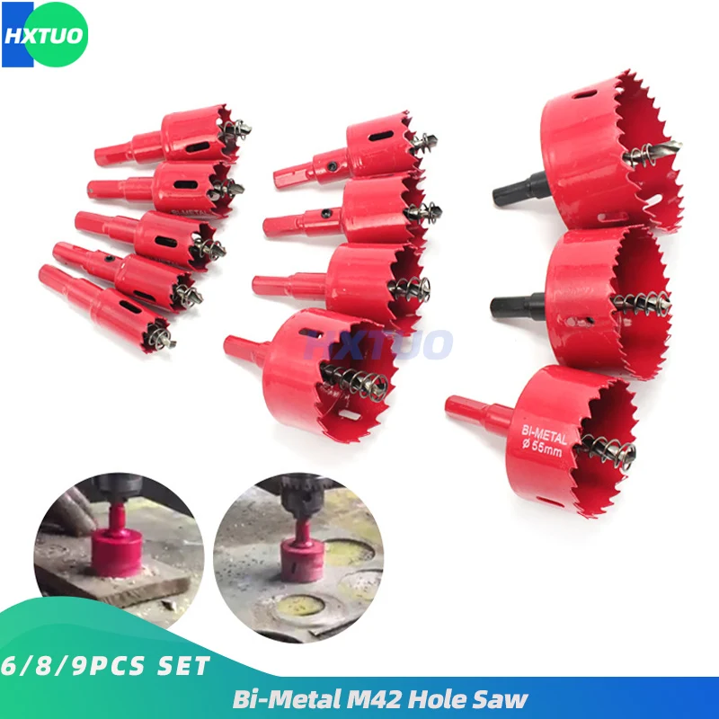 

Сверла из биметаллической стали M42 для древесины, набор из 6 насадок для сверления отверстий из стали, алюминия, железа, нержавеющей стали, пл...