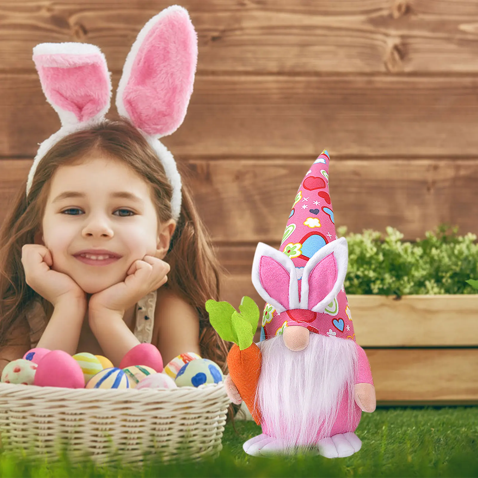 

Easter Bunny Gnome Decoration Easter Faceless Doll Plush Toy