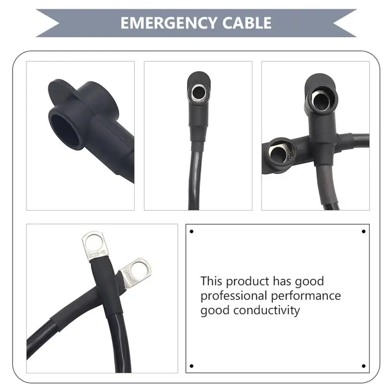 

2 pcs 4AWG 25 Square 60CM Battery Wires With 4 Protective Compatible For Battery Series Parallel Connection Fuse Box Inverter